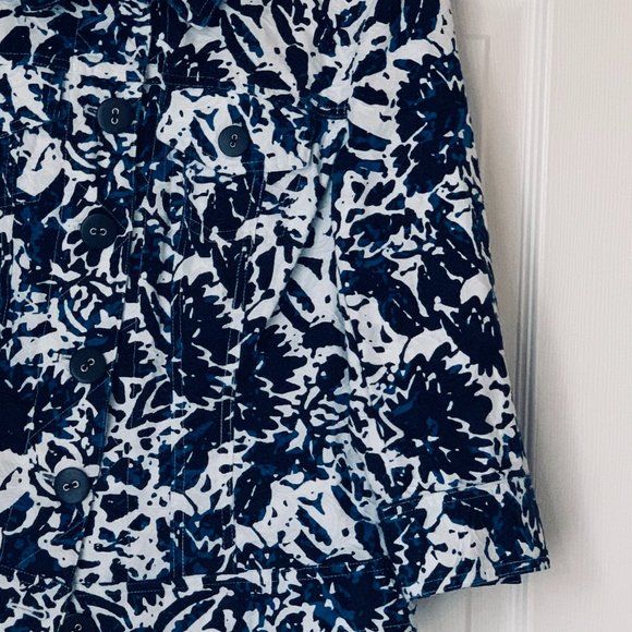 COLDWATER CREEK 2 SHADES BLUE WHITE JEAN STYLE JACKET - Picture 6 of 11